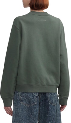 (W) MM6 메종 마르지엘라 FW24 그린 로고 프린트 오버사이즈 크루넥 스웻셔츠 여성. S52GU0232M25004727-GREEN Purchase (W) MM6 메종 마르지엘라 FW24 그린 로고 프린트 오버사이즈 크루넥 스웻셔츠 여성. S52GU0232M25004727-GREEN