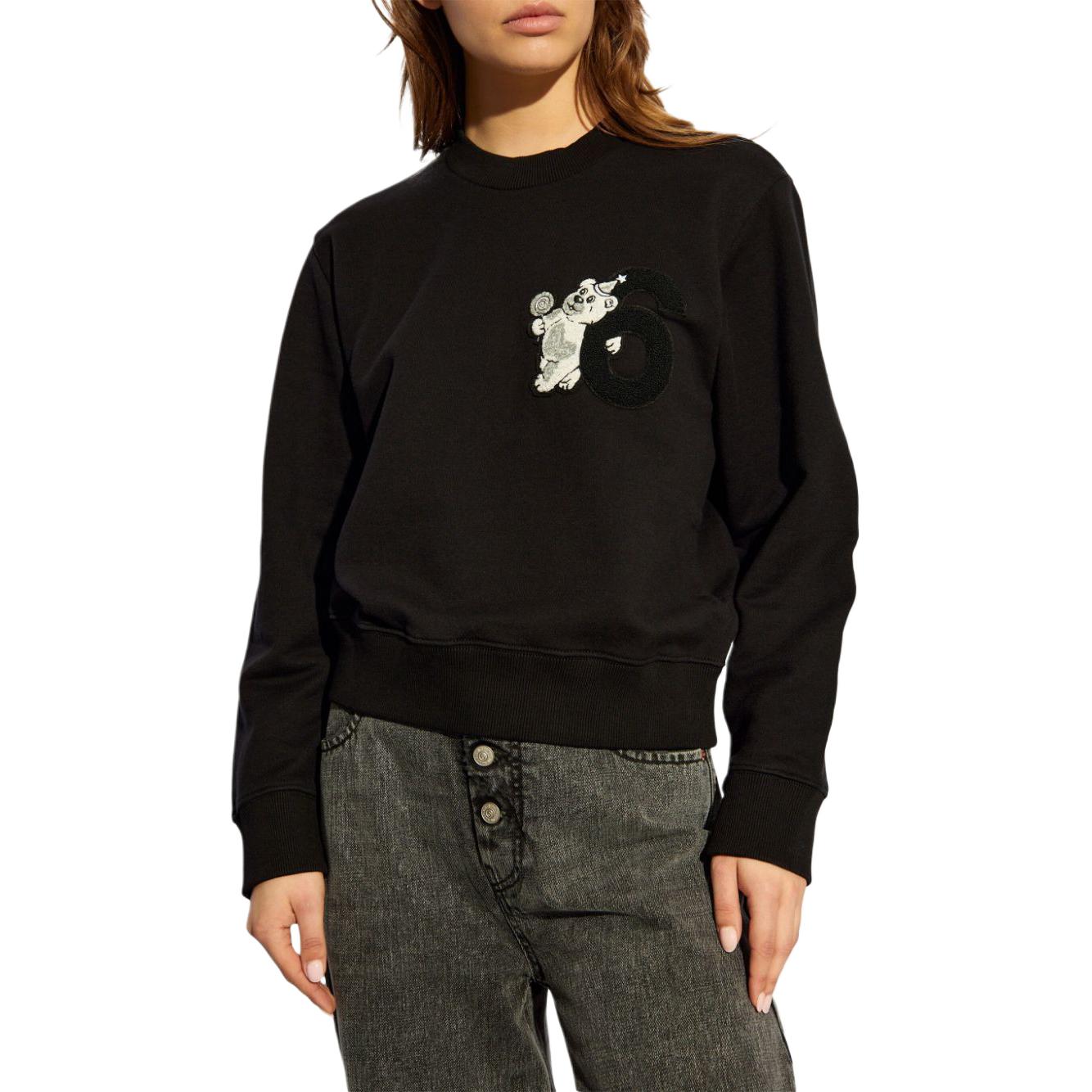 Purchase (W) MM6 Maison Margiela FW24 黑色標誌長袖圓領衛衣 S52GU0232M25003-BLACK