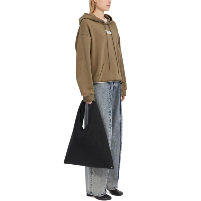 Purchase (Women) MM6 Maison Margiela FW24 Solid Washed Label Pullover Hoodie  Bus Green. S52GU0235S25606-741