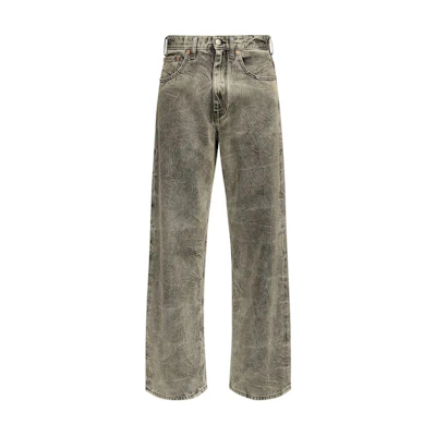 (Women) MM6 Maison Margiela FW24 Washed Pleated Wide-Leg Jeans Women’s Black. S52LA0236M30011-860