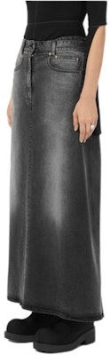 (Women) MM6 Maison Margiela Gradient Loose A-Line Denim Maxi Skirt Women Black S62MI0016M30009-859 Shop (Women) MM6 Maison Margiela Gradient Loose A-Line Denim Maxi Skirt Women Black S62MI0016M30009-859