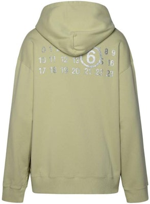 (W) MM6 메종 마르지엘라 그린 로고 백 풀오버 후디 S52GU0218S25537-724 Lookbook (W) MM6 메종 마르지엘라 그린 로고 백 풀오버 후디 S52GU0218S25537-724