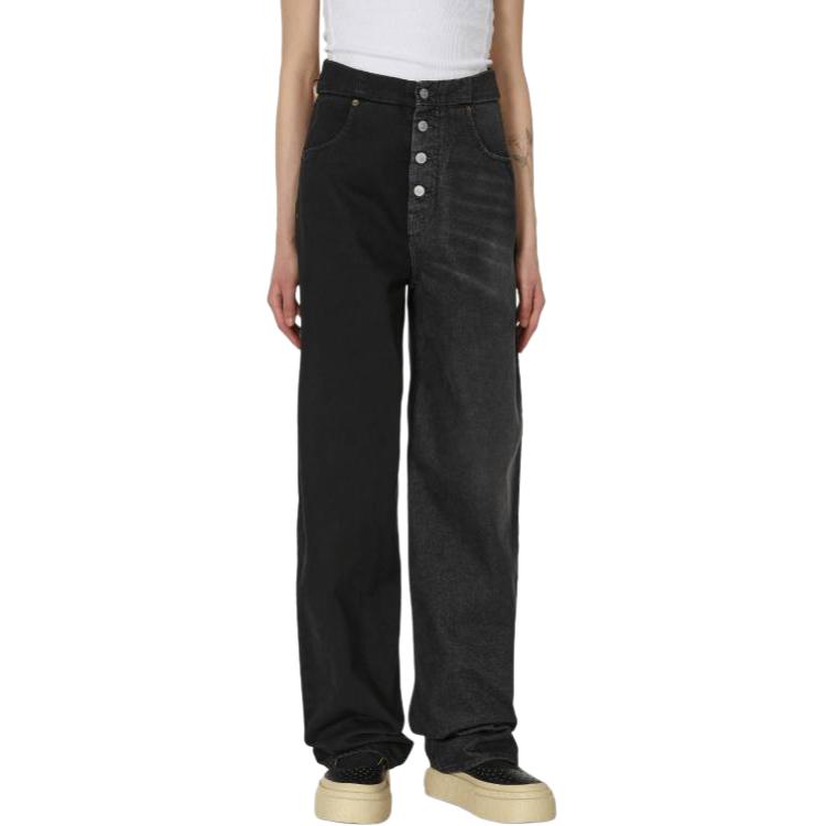 Lookbook (W) Jeans Negros de Cintura Alta y Pierna Ancha MM6 Maison Margiela. S62LB0169MTN007-961