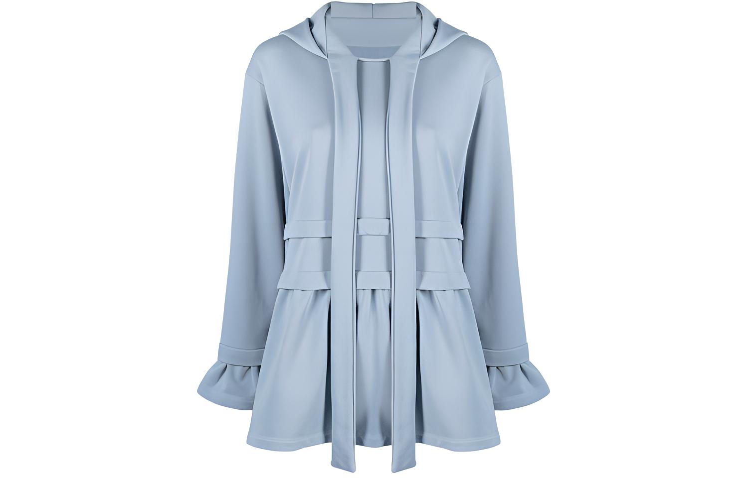 (Women) MM6 Maison Margiela Layered Effect Hoodie Women’s Blue FW21 Collection. S52GU0130S25454471