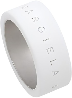 (Women) MM6 Maison Margiela Letter Logo Engraved Ring Brass White Ring. SM6UQ0013SV0058100 Buy (Women) MM6 Maison Margiela Letter Logo Engraved Ring Brass White Ring. SM6UQ0013SV0058100