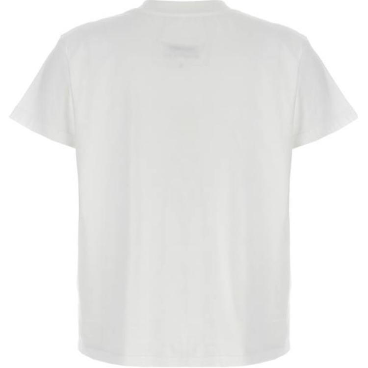 Lookbook (Women) MM6 Maison Margiela Logo Crew Neck White T-Shirt Women’s Casual Tee. S62GD0189S23588-100