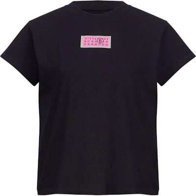 (Women) MM6 Maison Margiela Logo Patch Crewneck Short Sleeve Tee Black FW24. S62GD0189S23588-BLACK Buy (Women) MM6 Maison Margiela Logo Patch Crewneck Short Sleeve Tee Black FW24. S62GD0189S23588-BLACK