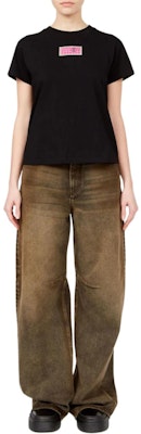 (Women) MM6 Maison Margiela Logo Patch Crewneck Short Sleeve Tee Black FW24. S62GD0189S23588-BLACK Shop (Women) MM6 Maison Margiela Logo Patch Crewneck Short Sleeve Tee Black FW24. S62GD0189S23588-BLACK