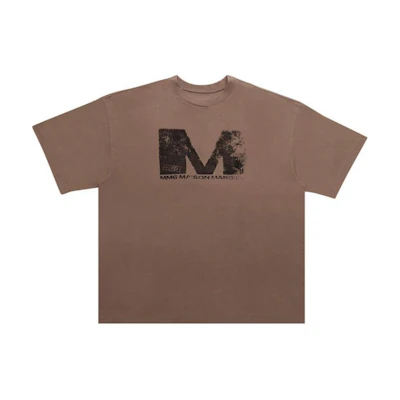(Women) MM6 Maison Margiela Logo Print Brown Short Sleeve T-Shirt Women. SH0GC0048-S24312-134