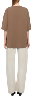 (Women) MM6 Maison Margiela Logo Print Brown Short Sleeve T-Shirt Women. SH0GC0048-S24312-134 Purchase (Women) MM6 Maison Margiela Logo Print Brown Short Sleeve T-Shirt Women. SH0GC0048-S24312-134