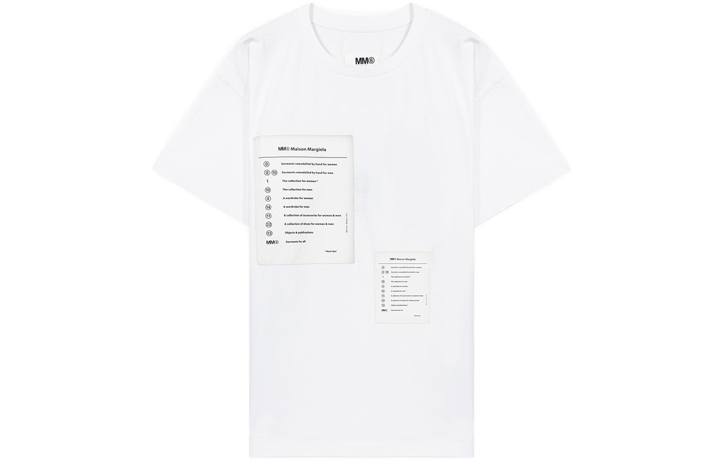 (Women) MM6 Maison Margiela Logo Print Crewneck T-Shirt White SS23  Tee S52GC0245S24312100