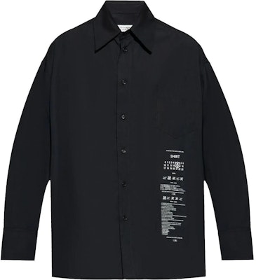 (W) MM6 Maison Margiela 數字印花女性黑色寬鬆襯衫 FW24 SH0DT0014M35152-BLACK Buy (W) MM6 Maison Margiela 數字印花女性黑色寬鬆襯衫 FW24 SH0DT0014M35152-BLACK