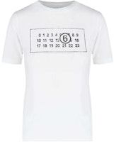 (Women) MM6 Maison Margiela Numeric Print White Crewneck T-Shirt Women S52GC0323S23588100 (Women) MM6 Maison Margiela Numeric Print White Crewneck T-Shirt Women S52GC0323S23588100