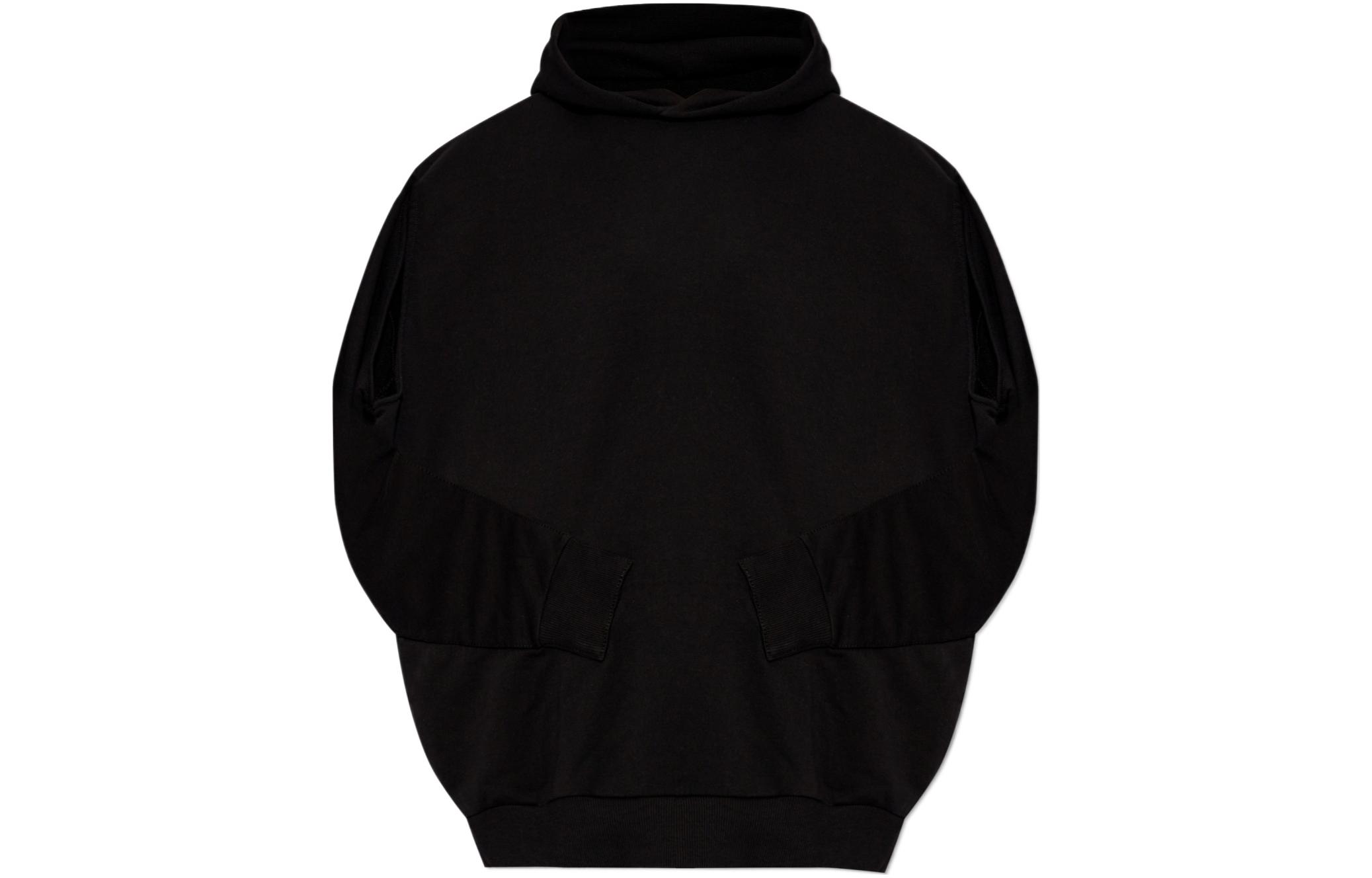 Order (W) MM6 메종 마르지엘라 오버사이즈 블랙 후드 롱슬리브 풀오버 S62GP0085S25623-900