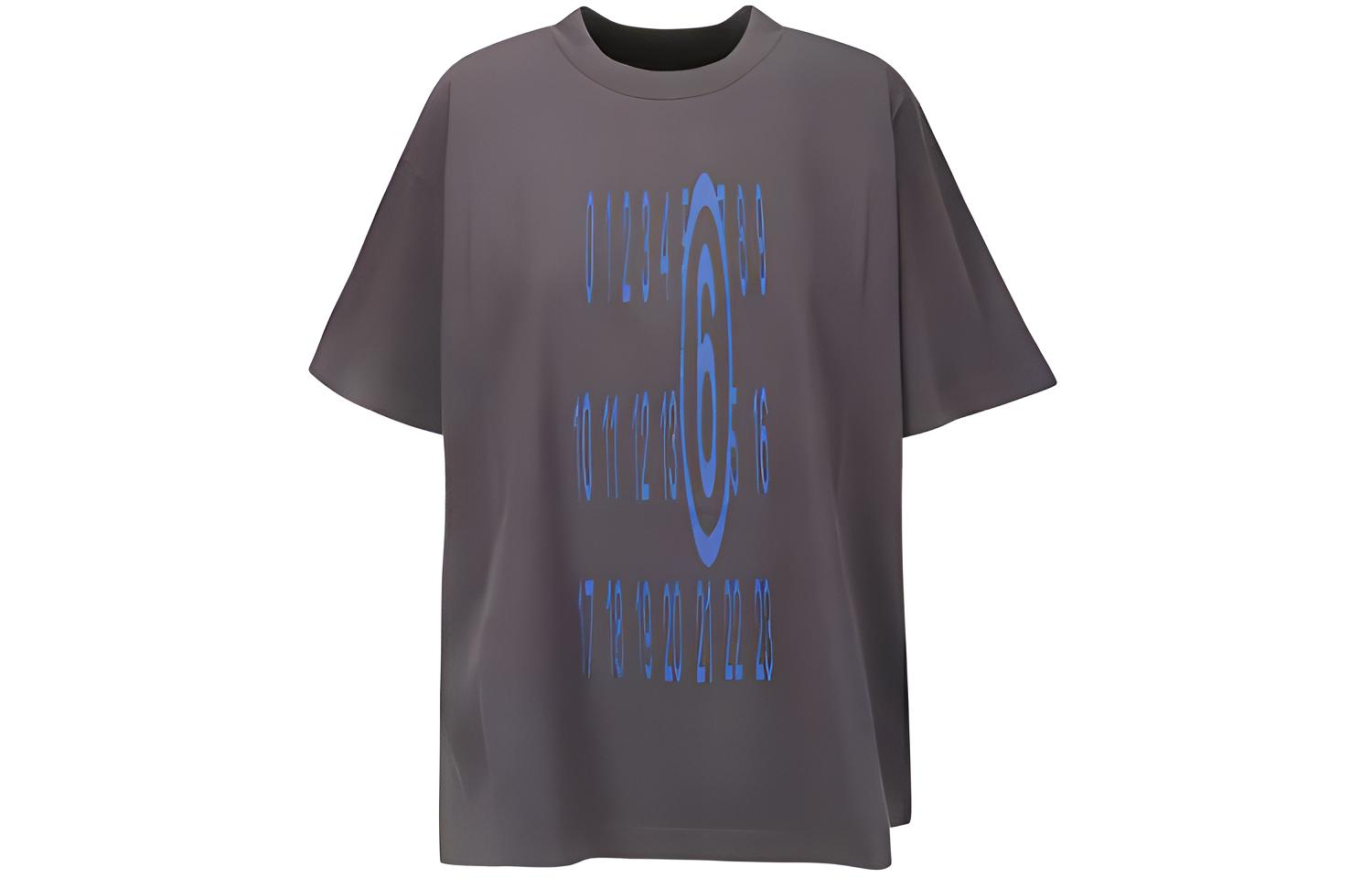 (Women) MM6 Maison Margiela Oversized Letter Logo Brown T-Shirt  SS24 Short Sleeve S62GD0184S23588-855