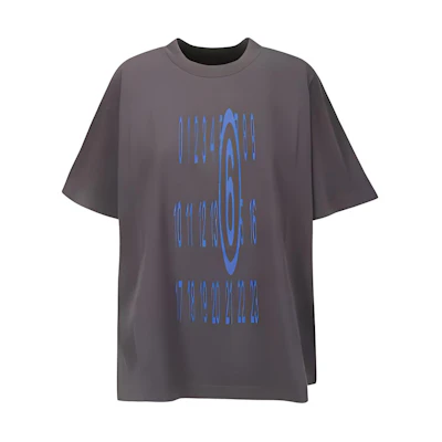 (Women) MM6 Maison Margiela Oversized Letter Logo Brown T-Shirt SS24 Short Sleeve S62GD0184S23588-855