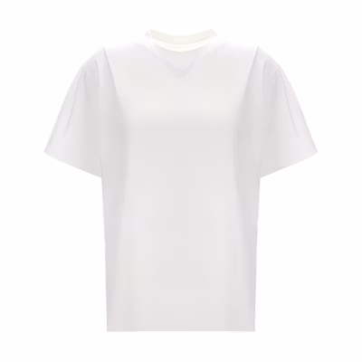 (Women) MM6 Maison Margiela Oversized Logo Crewneck T-Shirt White S62GD0192S23588-100