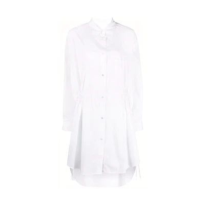 (Women) MM6 Maison Margiela Oversized Single-Breasted Shirt Dress Women White FW21. S52CT0620S47294100