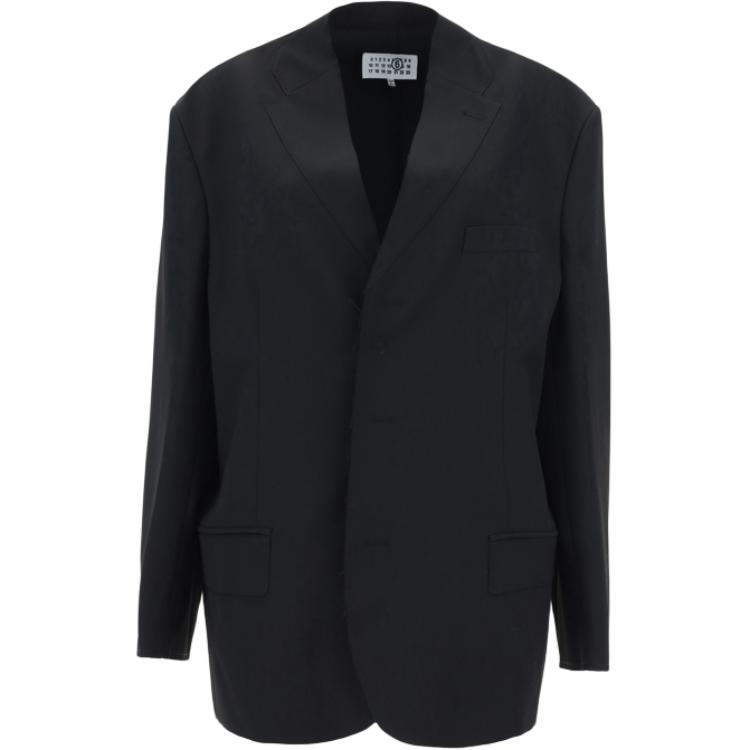 (Women) MM6 Maison Margiela Single-Breasted Long Sleeve Blazer  Black S52BN0134S76435-900 圖 2