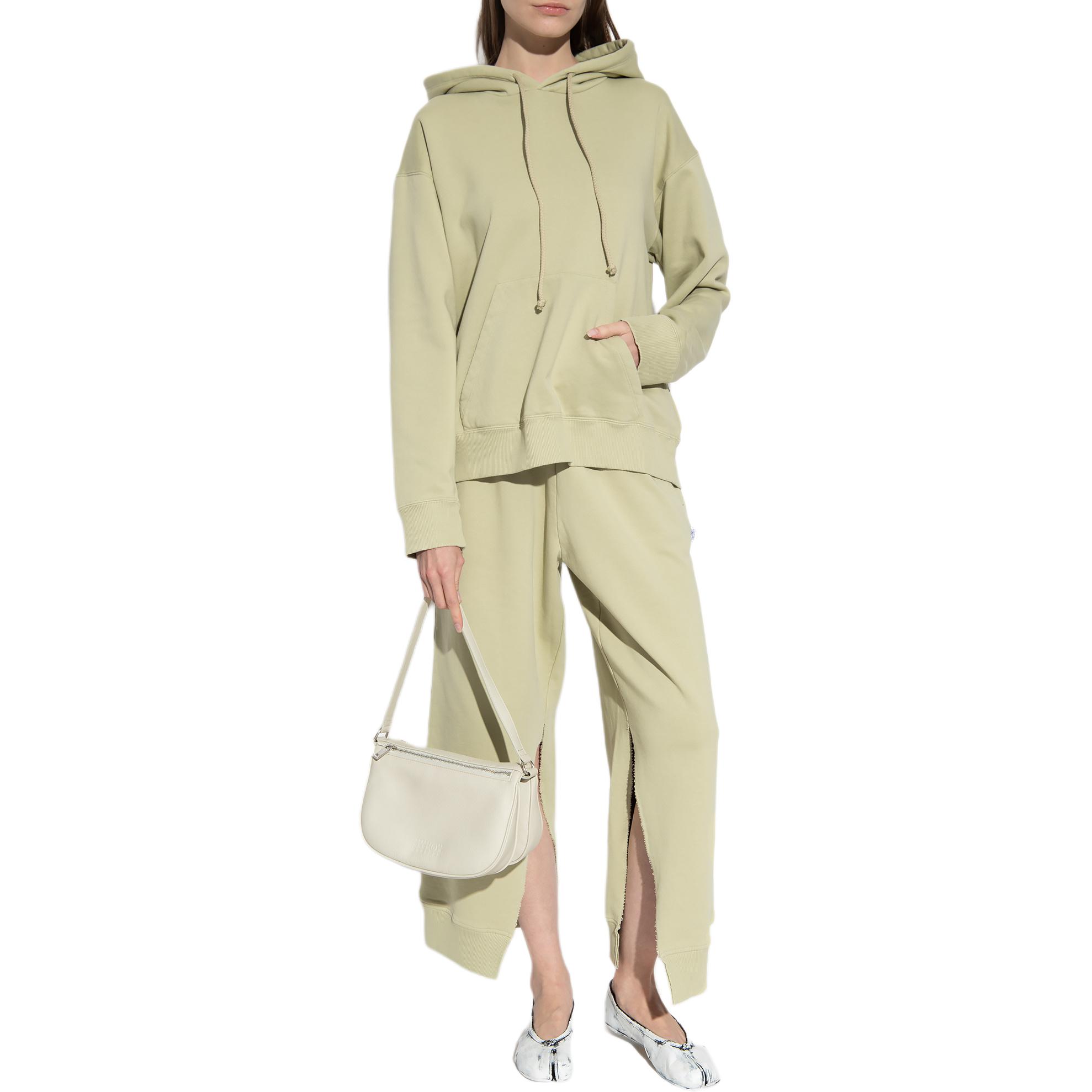 Shop (Women) MM6 Maison Margiela Solid Elastic Jogger Knit Pants Women Lime Green S52KA0489S25537724