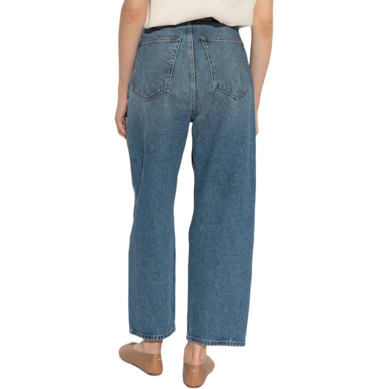 (Women) MM6 Maison Margiela Solid High-Waisted Straight Jeans  Dark Blue S52LA0235M30018965 圖 4