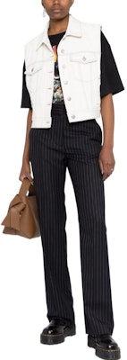 (W) MM6 Maison Margiela Rompi Denim Tanpa Lengan Pendek Kancing Depan S62FB0037S30460990 Lookbook (W) MM6 Maison Margiela Rompi Denim Tanpa Lengan Pendek Kancing Depan S62FB0037S30460990