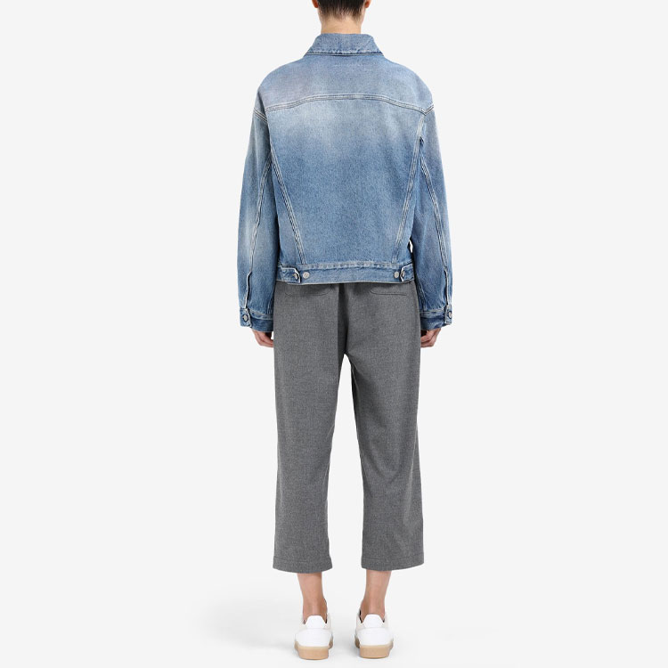 Shop (W) MM6 메종 마르지엘라 SS21 탈부착 블루 데님 자켓 사이드 슬릿 추가. S52AM0179S30589965