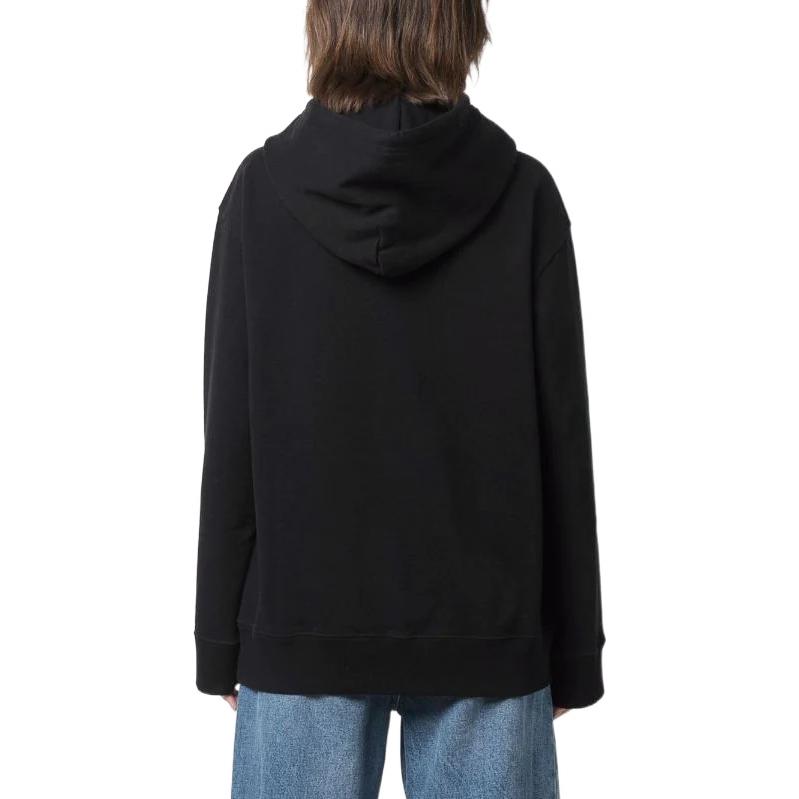 Shop (Women) MM6 Maison Margiela SS22  Black Logo Print Oversized Hoodie. S52GU0161S25337-900