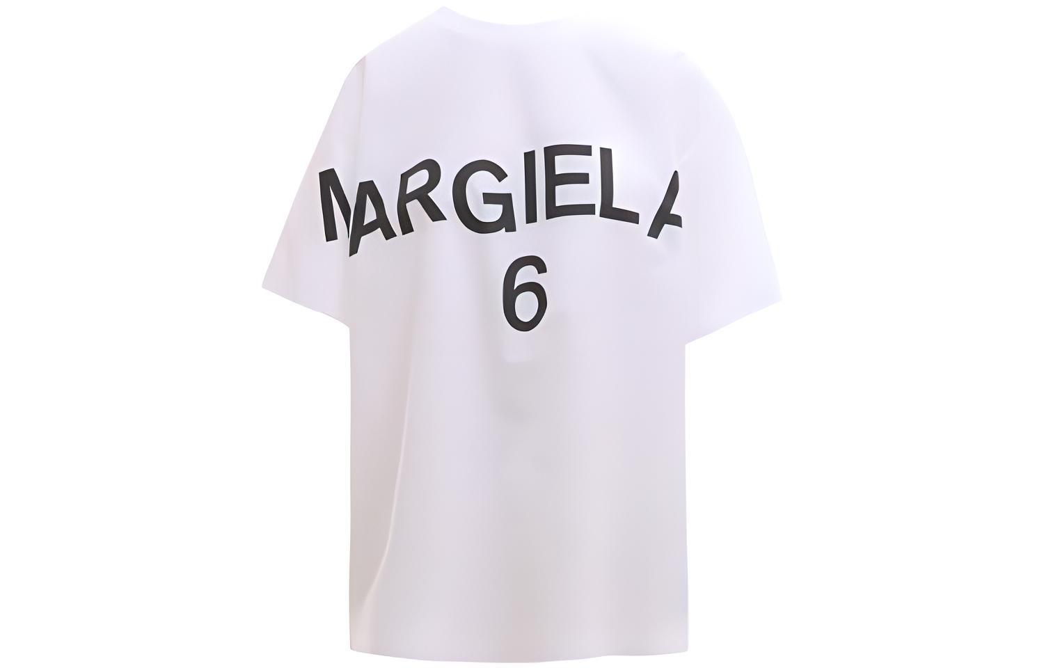 (Women) MM6 Maison Margiela SS22  Printed Logo White Tee S52NC0280S47294-100