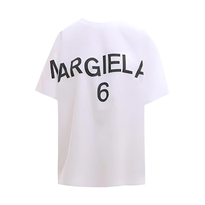 (Women) MM6 Maison Margiela SS22 Printed Logo White Tee S52NC0280S47294-100