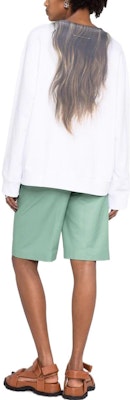 (Women) MM6 Maison Margiela SS22 Hair Print White Long Sleeve Pullover Tee Women S52GU0158S25337100 Shop (Women) MM6 Maison Margiela SS22 Hair Print White Long Sleeve Pullover Tee Women S52GU0158S25337100