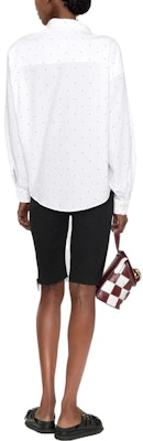 (W) MM6 Maison Margiela Kemeja Lengan Panjang Asimetrik Putih Wanita SS22 Numeric Print S62DL0066S54743001S Shop (W) MM6 Maison Margiela Kemeja Lengan Panjang Asimetrik Putih Wanita SS22 Numeric Print S62DL0066S54743001S