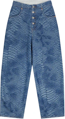 (W) MM6 Maison Margiela SS23 寬鬆蛇紋直筒牛仔褲 藍色 S62LB0100S30589-972 Buy (W) MM6 Maison Margiela SS23 寬鬆蛇紋直筒牛仔褲 藍色 S62LB0100S30589-972
