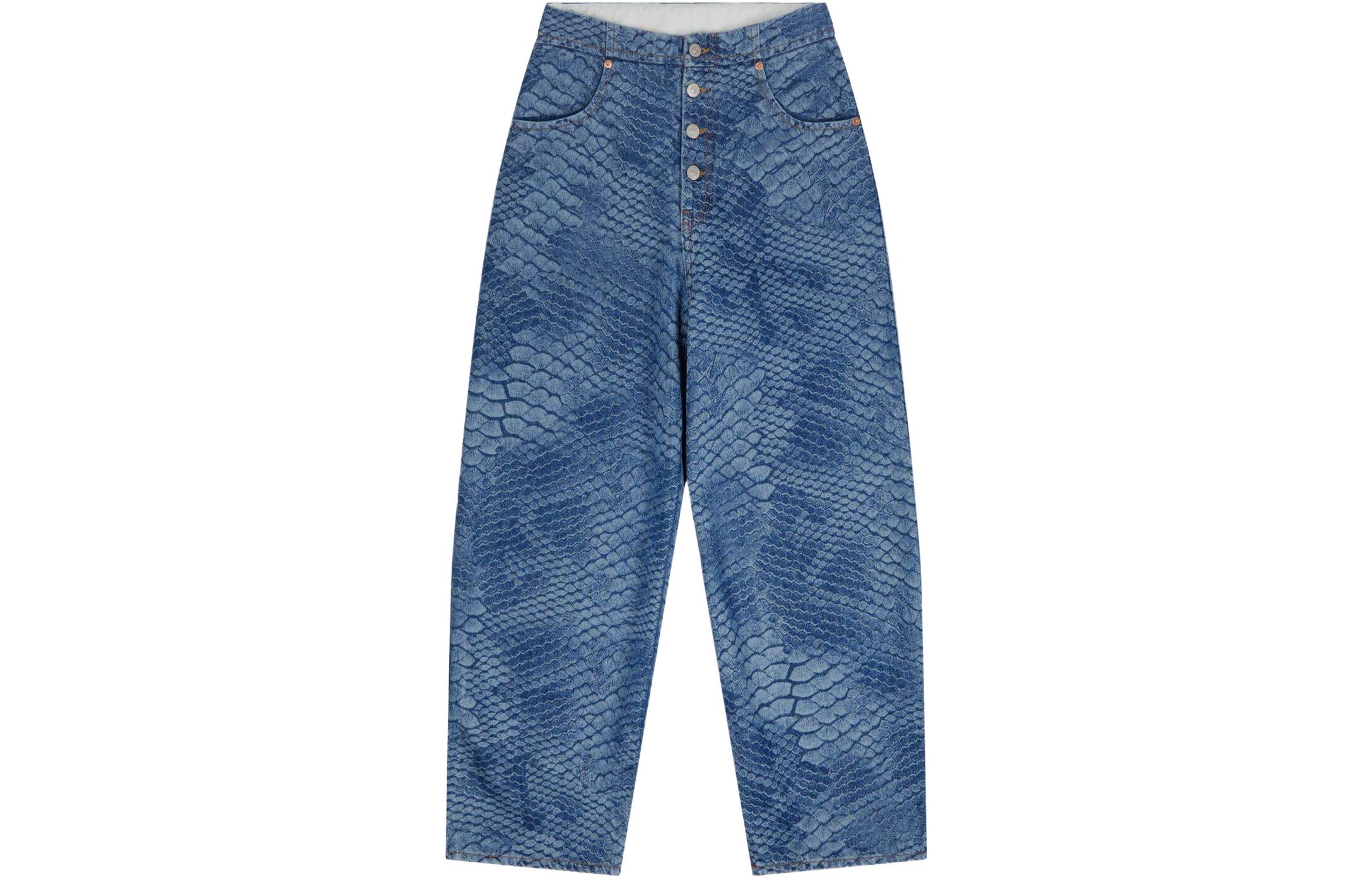 Order (W) MM6 Maison Margiela SS23 寬鬆蛇紋直筒牛仔褲 藍色 S62LB0100S30589-972