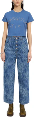 (W) MM6 Maison Margiela SS23 寬鬆蛇紋直筒牛仔褲 藍色 S62LB0100S30589-972 Lookbook (W) MM6 Maison Margiela SS23 寬鬆蛇紋直筒牛仔褲 藍色 S62LB0100S30589-972
