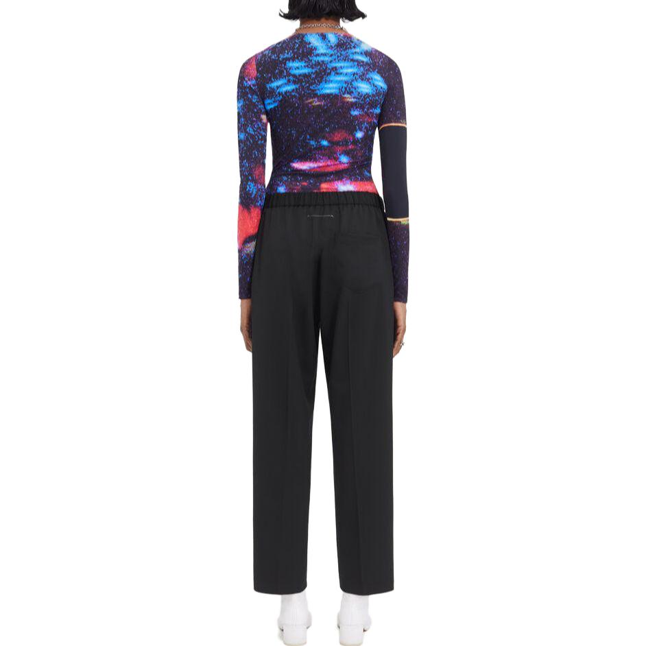 Shop (Women) MM6 Maison Margiela SS23  Mid-Rise Straight Casual Pants Black S52KA0458S47848900