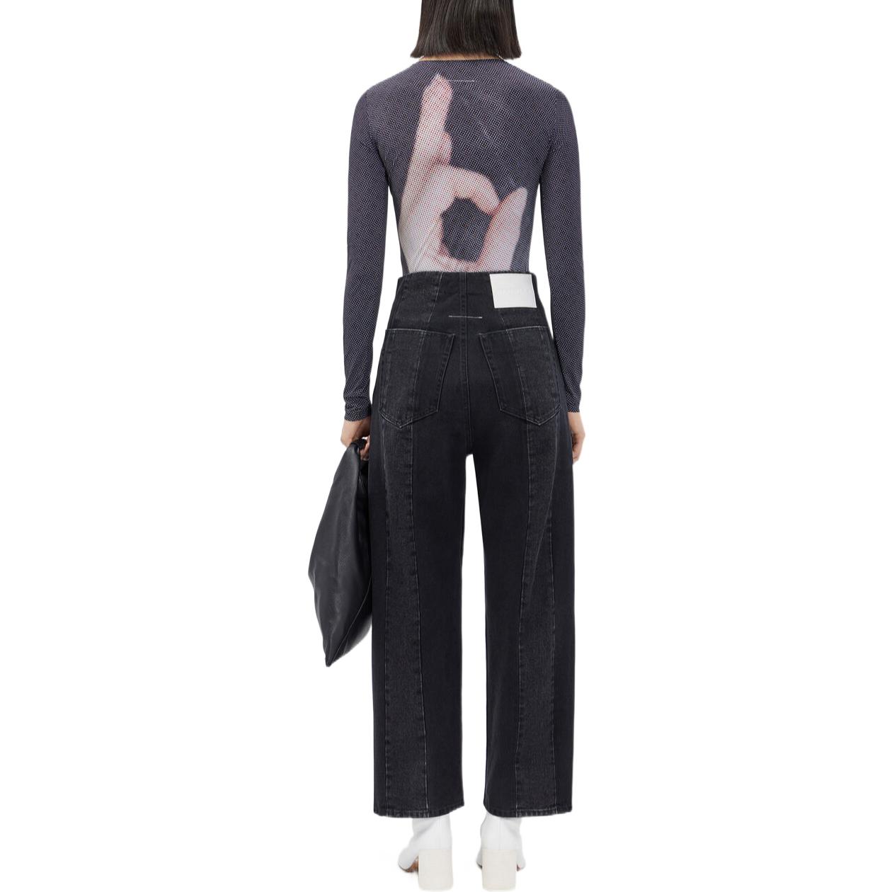 Shop (Women) MM6 Maison Margiela SS23  Relaxed Fit Blue Denim Jeans. S52LA0186S30743-900