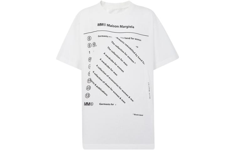Order (W) MM6 メゾン マルジェラ SS23 ロゴレタープリント ホワイト Tシャツ S52GC0290S24312-101