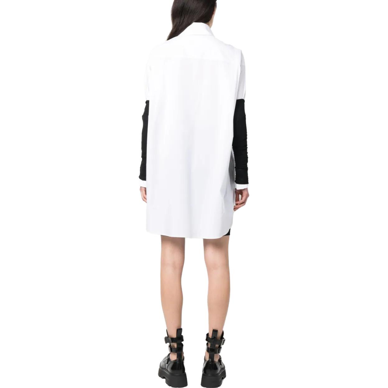 Shop (Women) MM6 Maison Margiela SS23 Contrast Sleeve Long Shirt Women White/Black S62DL0083S47294-970