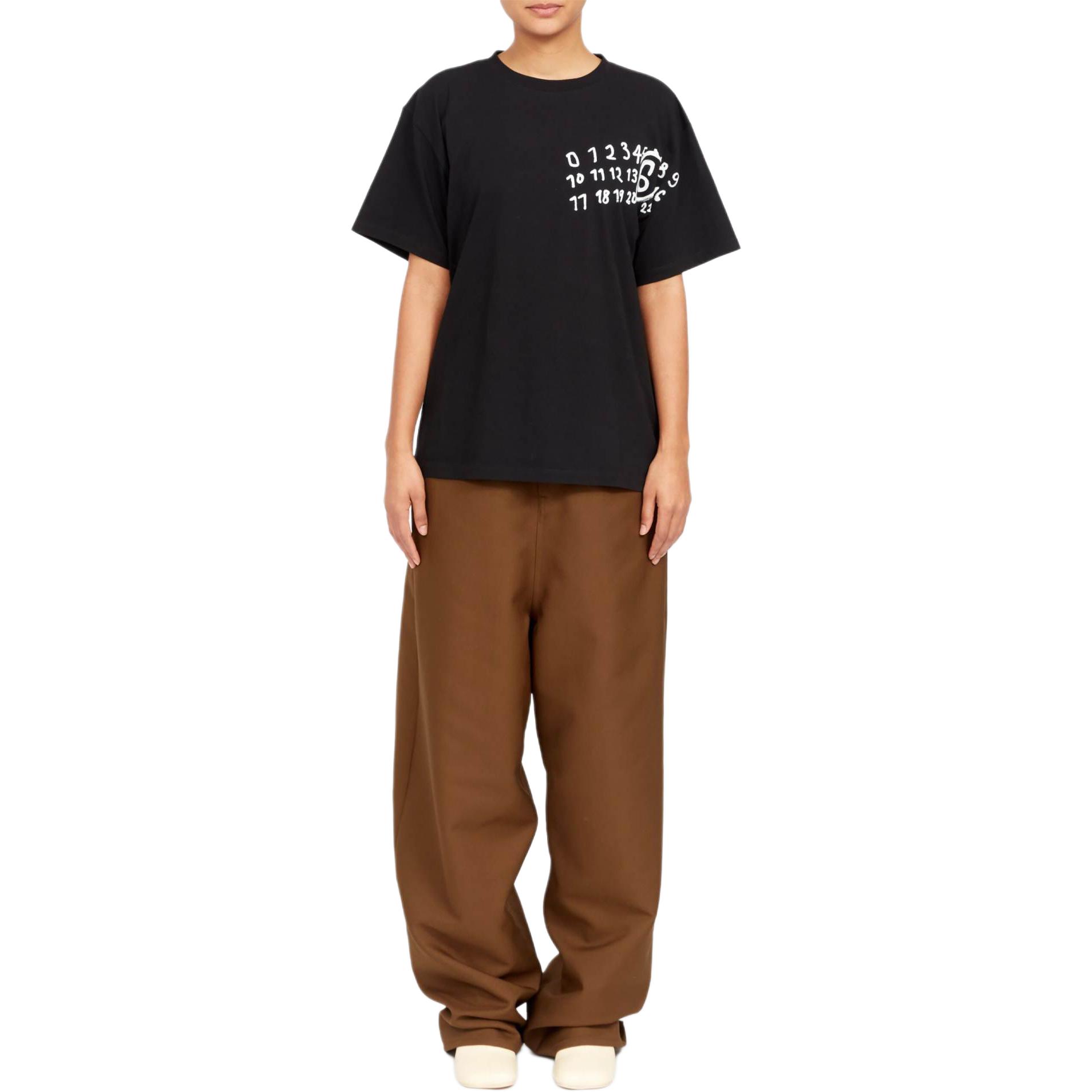 (Women) MM6 Maison Margiela SS24  Black Graphic Letter Comfort T-Shirt. S62GD0192S23588-BLACK 圖 3