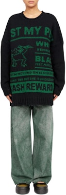 (W) MM6 Maison Margiela SS24 黑色拼花針織圖案圓領毛衣 S62HL0027M13075-BLACK Lookbook (W) MM6 Maison Margiela SS24 黑色拼花針織圖案圓領毛衣 S62HL0027M13075-BLACK