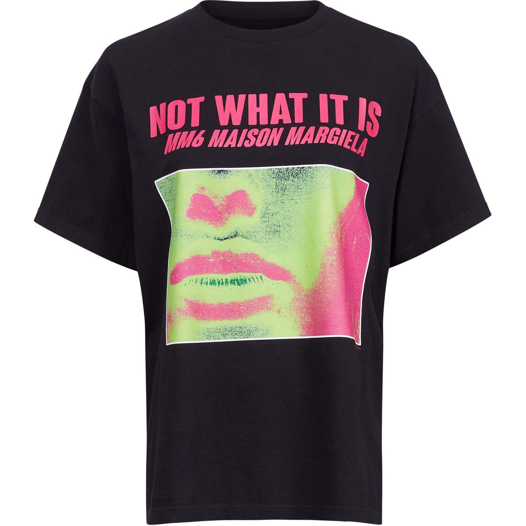 (Women) MM6 Maison Margiela SS24  Black Printed Oversized Short Sleeve T-Shirt S62GD0191S23588-BLACK 圖 2