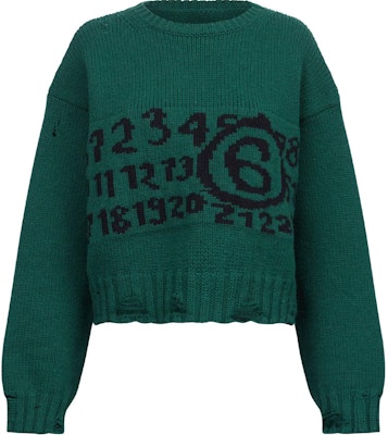(W) MM6 Maison Margiela 2024春夏綠色圓領針織套頭毛衣 S62HL0029M13074-GREEN Buy (W) MM6 Maison Margiela 2024春夏綠色圓領針織套頭毛衣 S62HL0029M13074-GREEN
