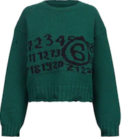 Order (W) MM6 Maison Margiela 2024春夏綠色圓領針織套頭毛衣 S62HL0029M13074-GREEN