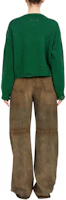 Shop (W) MM6 Maison Margiela 2024春夏綠色圓領針織套頭毛衣 S62HL0029M13074-GREEN
