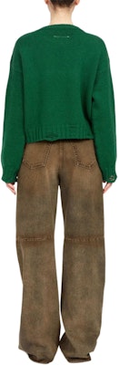 (W) MM6 Maison Margiela 2024春夏綠色圓領針織套頭毛衣 S62HL0029M13074-GREEN Shop (W) MM6 Maison Margiela 2024春夏綠色圓領針織套頭毛衣 S62HL0029M13074-GREEN