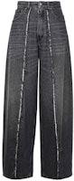 (Women) MM6 Maison Margiela SS24 Washed Black Wide-Leg Distressed Jeans. S52LA0230S30652900 (Women) MM6 Maison Margiela SS24 Washed Black Wide-Leg Distressed Jeans. S52LA0230S30652900