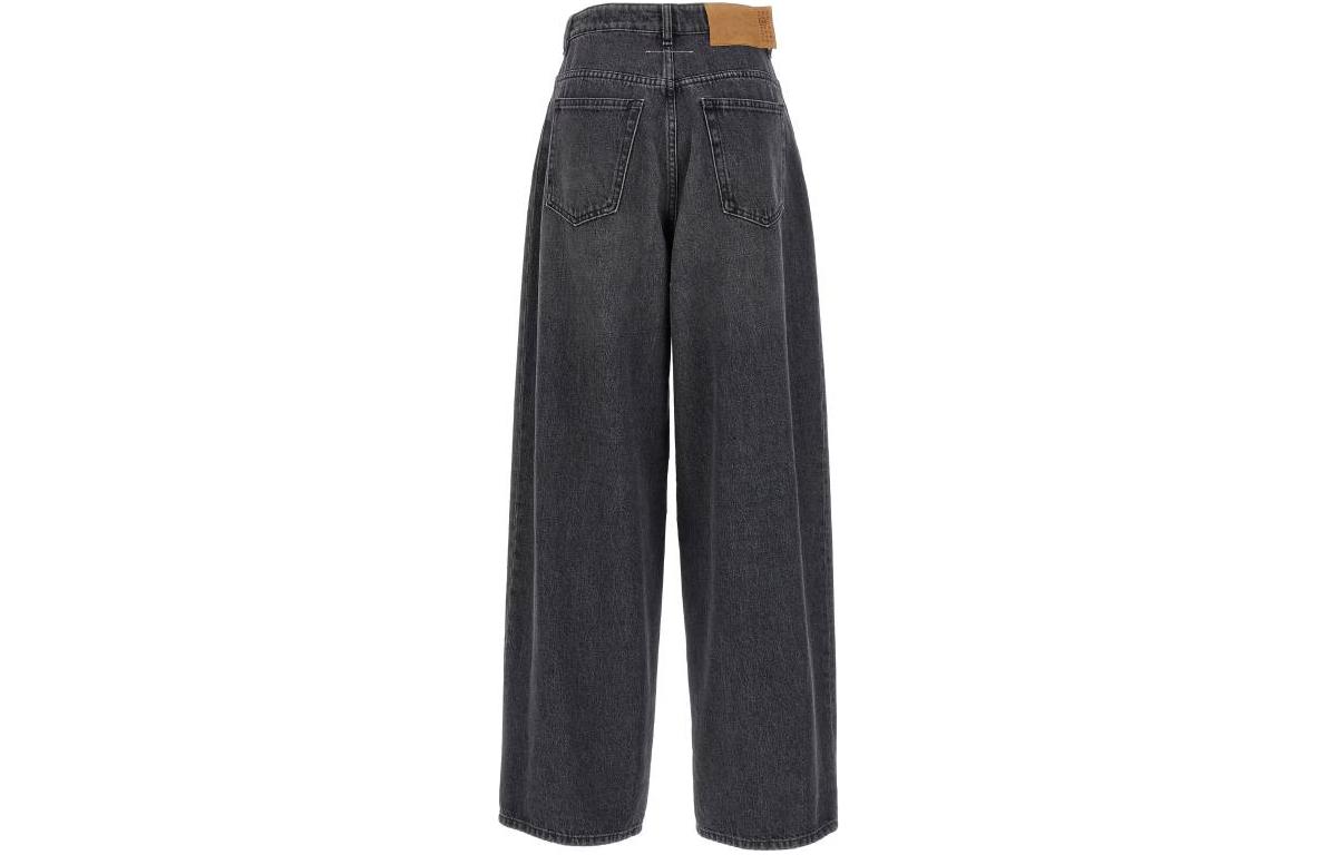 Lookbook (W) MM6 Maison Margiela SS24 Jeans Negros Lavados Anchos y Desgastados. S52LA0230S30652900