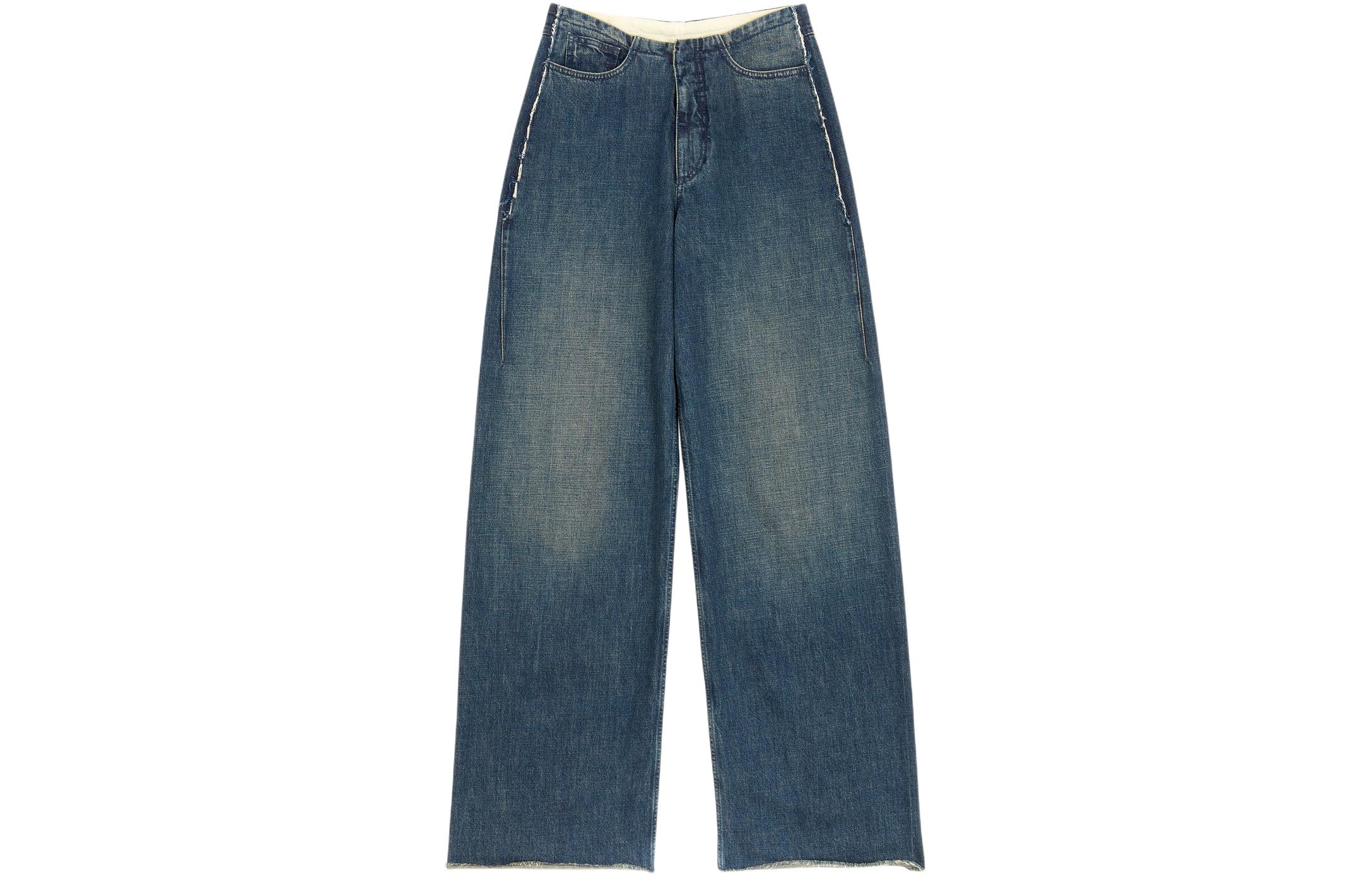 (Women) MM6 Maison Margiela SS24  Wide-Leg Mid-Rise Blue Denim Jeans S52KA0482S30888-961 圖 2