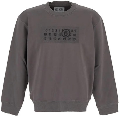 (W) MM6 메종 마르지엘라 SS24 디지털 로고 프린트 크루넥 스웨트셔츠 여성 다크그레이. S52GU0221S25537803 Buy (W) MM6 메종 마르지엘라 SS24 디지털 로고 프린트 크루넥 스웨트셔츠 여성 다크그레이. S52GU0221S25537803